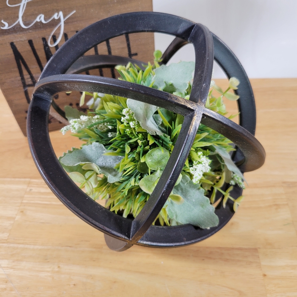 Accent Home Decor Farmhouse Decoration Metal and Wood - Picture 3 of 4